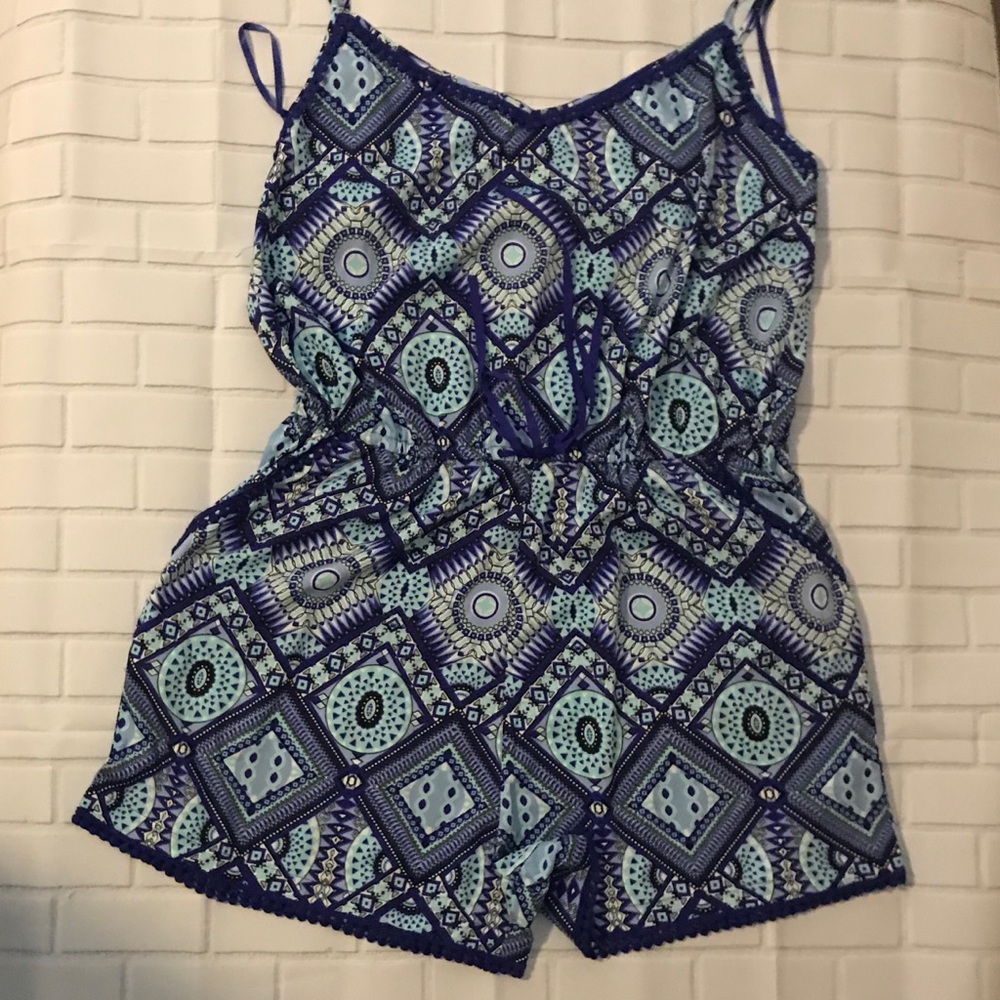 Atmosphere Blue Boho Romper